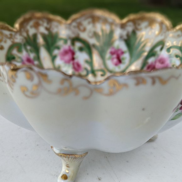 Vintage bone china berry bowl strainer - Picture 4 of 13